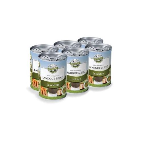 Bellfor Hundefutter Nass mit Insekten Landgut-Menü - 6x400g