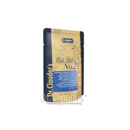 Dr. Clauder's Best Filet No. 21 Thunfisch + Hähnchen Topping und Reis 12x 100g