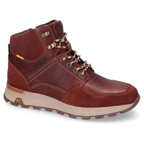 Schnürboots CAMEL ACTIVE, Herren, Gr. 44, rot (bordeaux), Leder, Basic, Schuhe, Schnürboos, High Top Sneaker, Winterboots mit Wechselfußbett