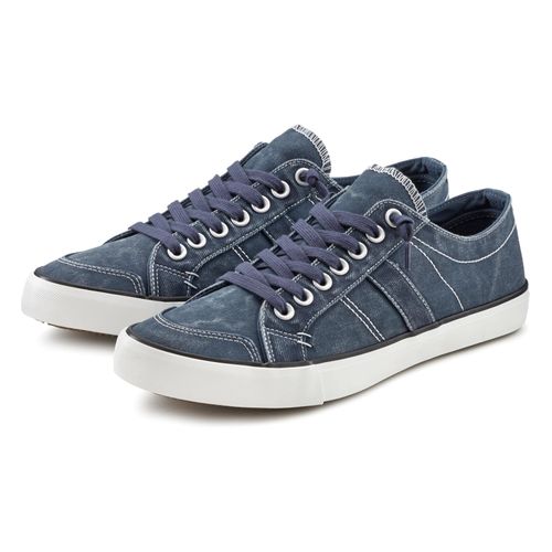 Sneaker AUTHENTIC LE JOGGER Gr. 44, blau Herren Schuhe aus hochwertigem Canvas, Halbschuhe, Freizeitschuhe, Slipper VEGAN