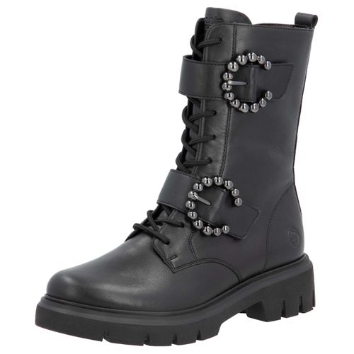 Schnürstiefelette REMONTE, Damen, Gr. 41, schwarz, Leder, Lederimitat, unifarben, modisch, Schuhe, Blockabsatz, Herbstmode, Schnürboots mit Innenreißverschluss