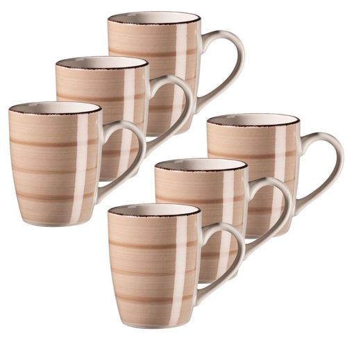 Kaffeebecher 38 cl, 6-er Set, BEIGE