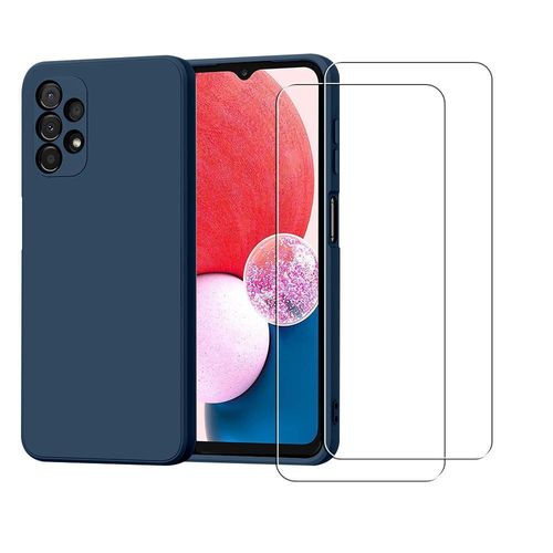 Hülle Galaxy A13 und 2 schutzfolien - Silikon - Blau