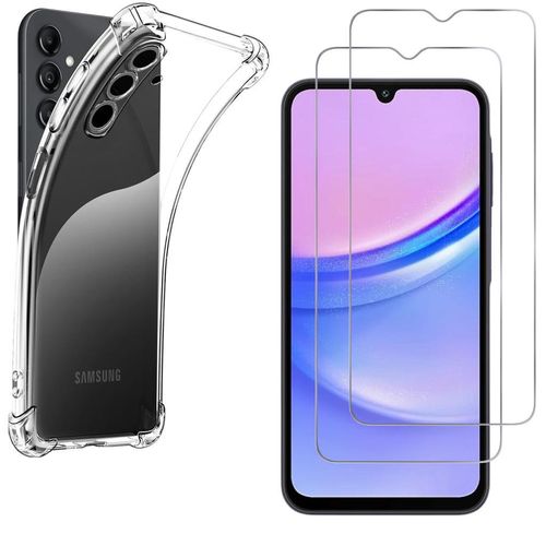 Hülle Galaxy A15 4G / A15 5G und 2 schutzfolien - TPU - Transparent
