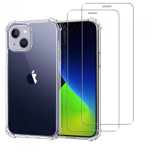 Hülle iPhone 13 und 2 schutzfolien - TPU - Transparent