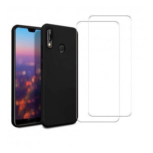 Hülle Huawei P30 Lite/P30 Lite XL und 2 schutzfolien - TPU - Schwarz