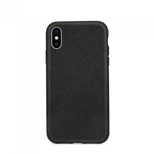 Hülle iPhone X/XS - Natürliches Material - Schwarz