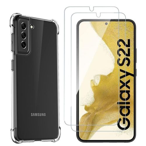 Hülle Galaxy S22 5G und 2 schutzfolien - TPU - Transparent