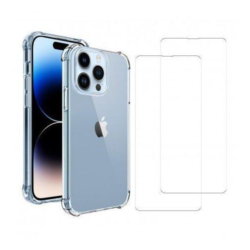 Hülle iPhone 14 Pro Max und 2 schutzfolien - TPU - Transparent