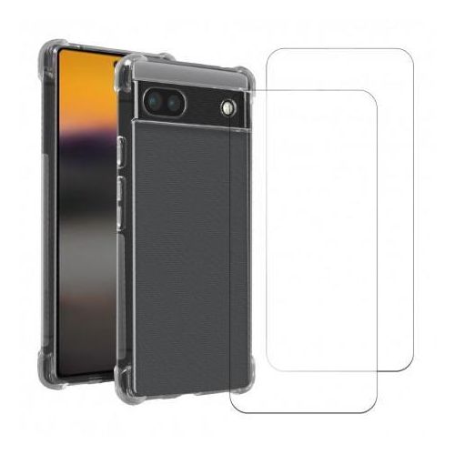 Hülle Google Pixel 6A und 2 schutzfolien - TPU - Transparent