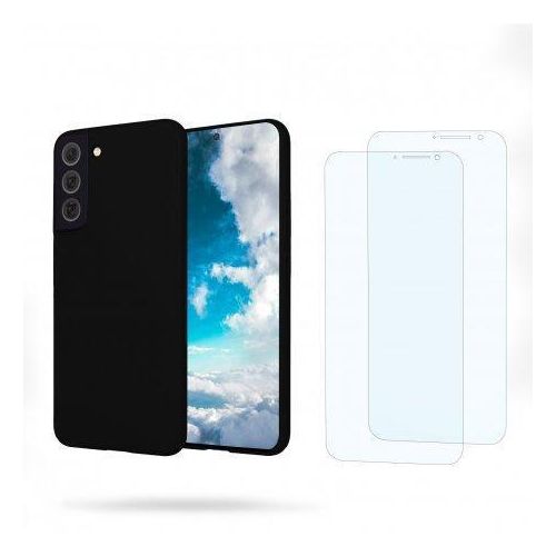 Hülle Galaxy S22 5G und 2 schutzfolien - Silikon - Schwarz