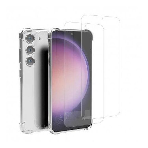 Hülle Galaxy S23 und 2 schutzfolien - TPU - Transparent