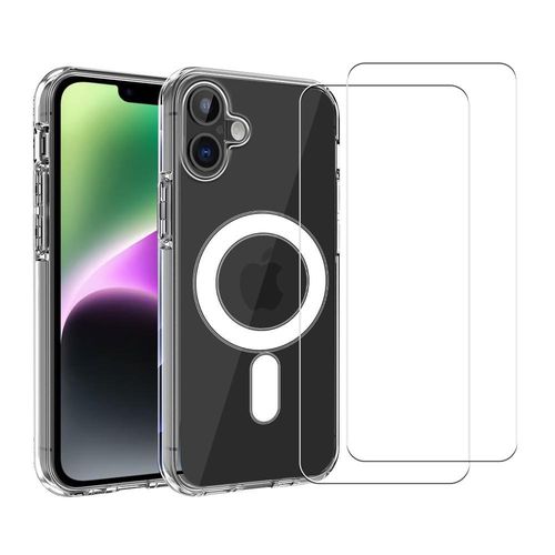 Hülle iPhone 16 und 2 schutzfolien - TPU - Transparent