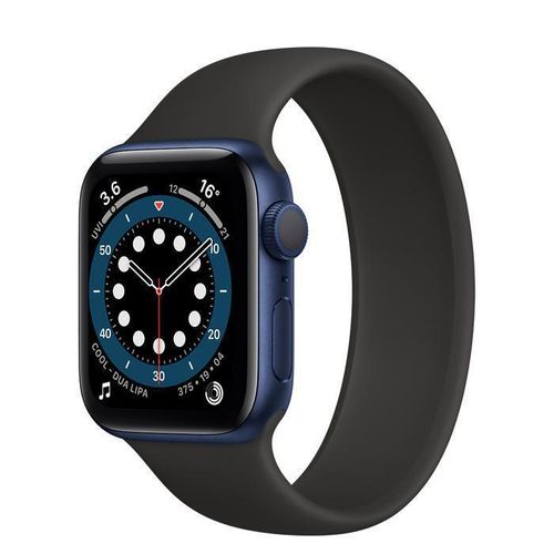 Apple Watch Series 6 (2020) GPS + Cellular 44 mm - Aluminium Blau - Solo Loop Schwarz