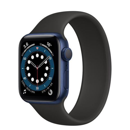 Apple Watch Series 6 (2020) GPS 44 mm - Aluminium Blau - Solo Loop Schwarz