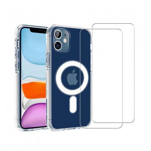 Hülle iPhone 12 mini und 2 schutzfolien - TPU - Transparent
