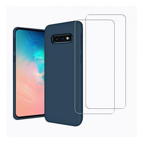 Hülle Galaxy S10e und 2 schutzfolien - TPU - Blau