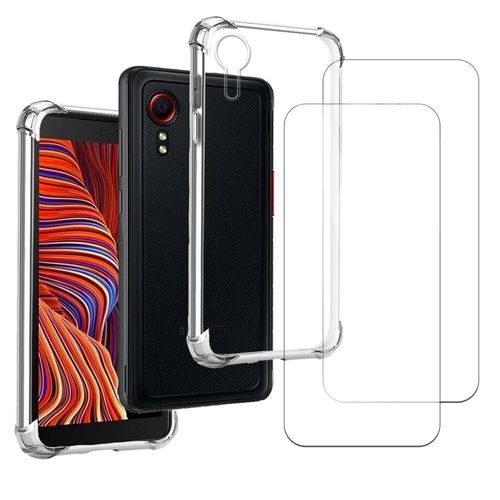 Hülle Galaxy Xcover 5 und 2 schutzfolien - TPU - Transparent