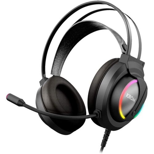 Krom Kappa Kopfhörer Noise cancelling gaming mit kabel mit Mikrofon - Schwarz