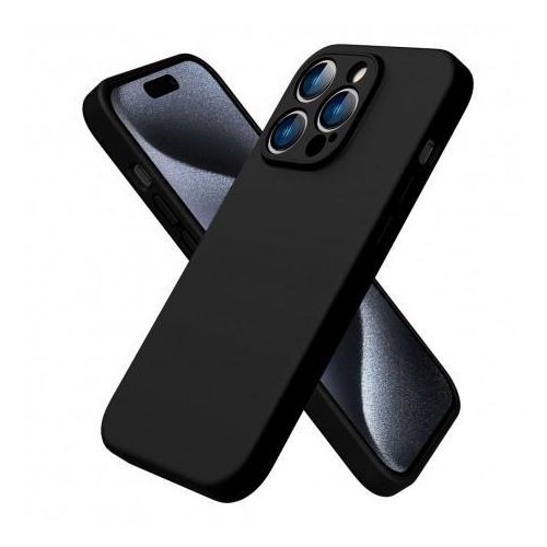 Hülle iPhone 15 Pro und 2 schutzfolien - Silikon - Schwarz