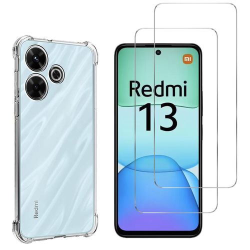 Hülle Xiaomi Redmi 13 4G / Redmi 13 5G und 2 schutzfolien - TPU - Transparent
