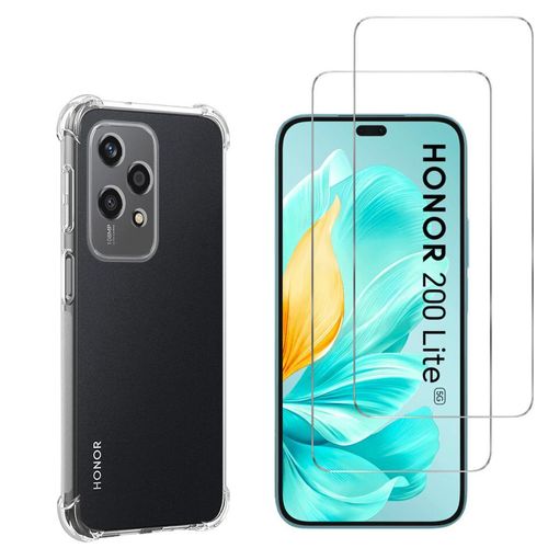 Hülle Honor 200 Lite 5G und 2 schutzfolien - TPU - Transparent