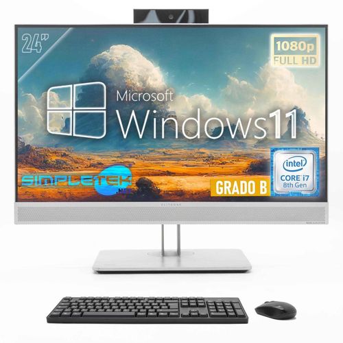 HP 800 G4 AIO 24" Core i7 3.2 GHz - SSD 128 GB - 8GB QWERTY - Italienisch