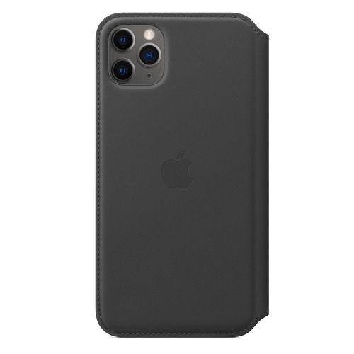 Apple-Folio Hülle iPhone 11 Pro Max - Leder Schwarz