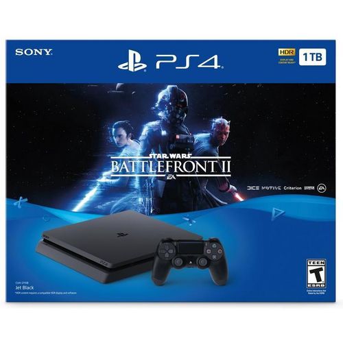 PlayStation 4 Slim 1000GB - Schwarz + Star Wars Battlefront II