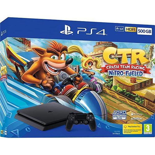 PlayStation 4 Slim 500GB - Schwarz + Crash Team Racing: Nitro-Fueled