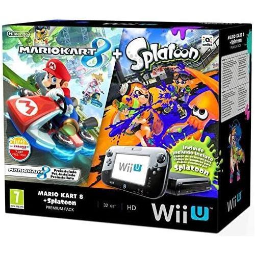 Wii U Premium 32GB - Schwarz + Mario Kart 8 + Splatoon