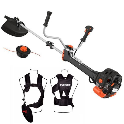 FUXTEC Profi Benzin Motorsense FX-PS152 - 52ccm | 11kg | mit Doppelfadenkopf | 3-Zahn Messer | mit Komfort-Tragegurt | 3PS | 2-Takt