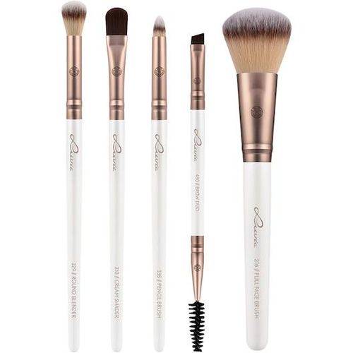 Luvia Cosmetics Pinsel Pinselset Prime Vegan Daily Selection Round Blender + Pencil Brush + Full Face Brush + Cream Shader + Duo Brow Brush