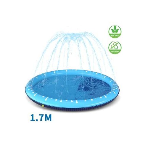 nobleza - Hundepool mit Sprinkler für Hunde blau 1,7 m, 5 cm