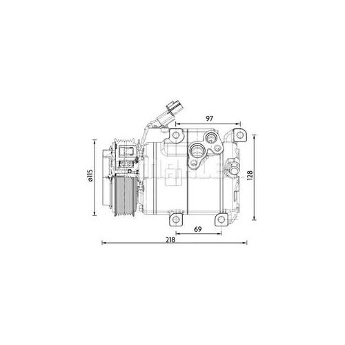 MAHLE Kompressor, Klimaanlage BEHR HELLA SERVICE *** PREMIUM LINE 12V für HYUNDAI KIA 9925059000 ACP 1467 000P