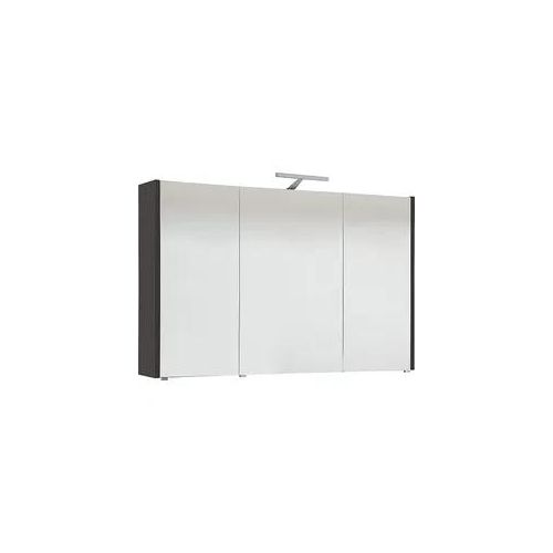 Spiegelschrank mit Beleuchtung anthrazit matt, 3 Türen, 1050 x 750 x 188 mm