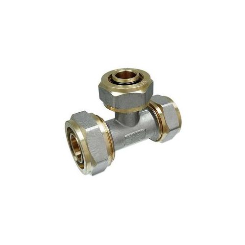 Schraubfitting-T-Stück 20 x 2,0 - 16 x 2,0 - 16 x 2,0 mm für Alu-Mehrschicht-Verbundrohr