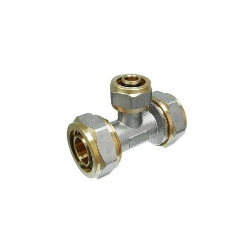 Schraubfitting-T-Stück 26 x 3,0 - 16 x 2,0 - 26 x 3,0 mm für Alu-Mehrschicht-Verbundrohr