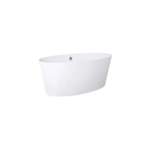 Badewanne OVO 1593 x 650 x 720 mm freistehend, Inhalt 310 l, Mineralguss, weiß - 93 928 52