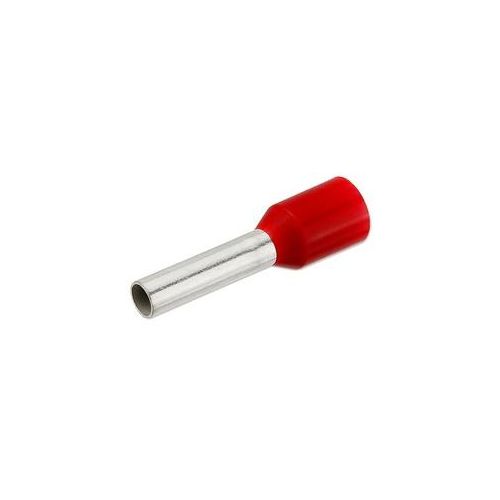 Aderendhülsen rot isoliert - 1,5 mm2 - 8 x 14 mm - nach DIN 46228/4 - Beutel 100 Stück