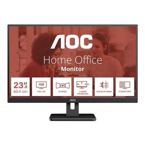 AOC Essential-line 24E3UM LED-Monitor EEK E (A - G) 61 cm (24 Zoll) 1920 x 1080 Pixel 16:9 4 ms HDMI®, DisplayPort, Kopfhörer-Buchse, USB, Audio-Line-in, VGA