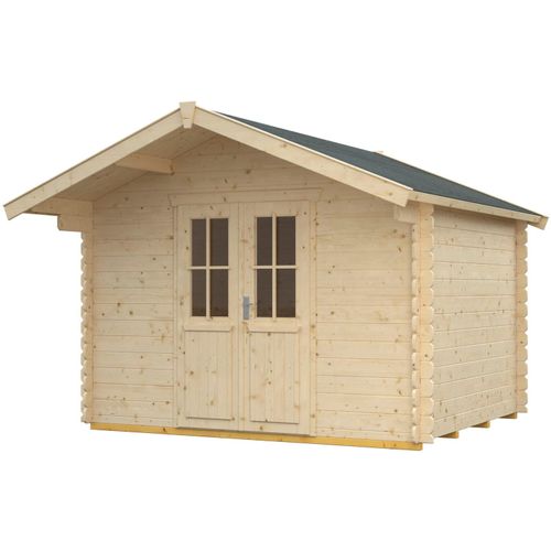 Gartenhaus SKANHOLZ "Faro 3", beige (natur), Fußboden im Gartenhaus, Holz, Gartenhäuser