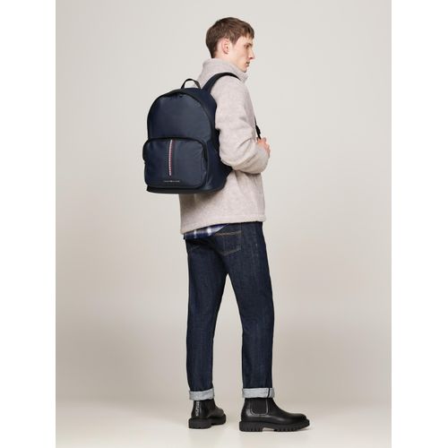 Rucksack TOMMY HILFIGER "Men TH CORP DOME BACKPACK Backpack" Gr. B/H/T: 35cm x 45cm x 20cm, blau (space blue) Rucksäcke Rucksack Herren