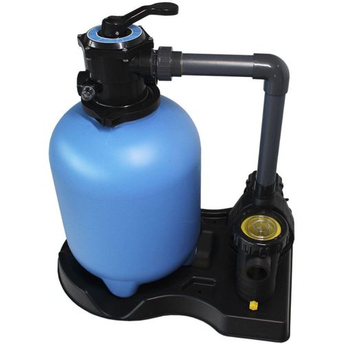 Sandfilteranlage KWAD "Top Mount 400", blau (blau, schwarz), B:50cm H:92cm L:74cm, Kunststoff, Materialmix, Filteranlagen, Pumpenleistung ca. 6,6 m³/h