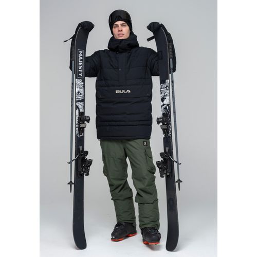 Skijacke BULA, Herren, Gr. S, schwarz, 100% Polyester, kariert, unifarben, Jacken, mit wasserdichter Funktion