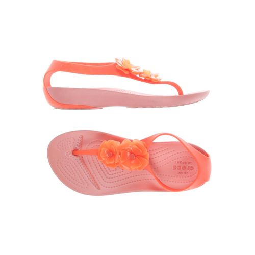 Crocs Damen Sandale, orange, Gr. 6