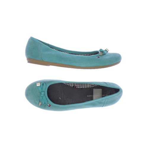 Tommy Hilfiger Damen Ballerinas, türkis, Gr. 38