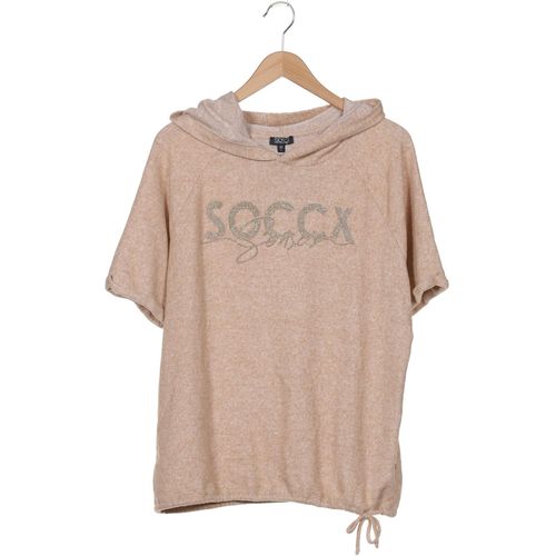 Soccx Damen Kapuzenpullover, beige, Gr. 40