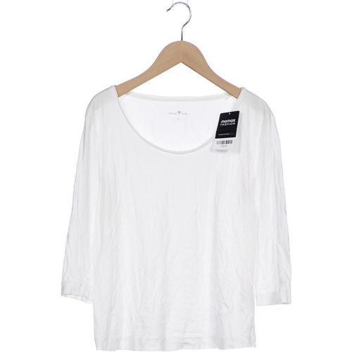 Grüne Erde Damen Langarmshirt, weiß, Gr. 38