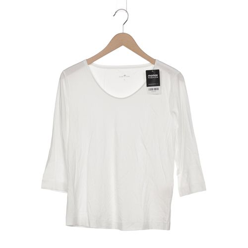 Grüne Erde Damen Langarmshirt, weiß, Gr. 36